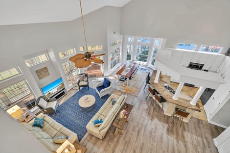 Soaring vaulted ceilings give the townhome an extra spacious feel!
