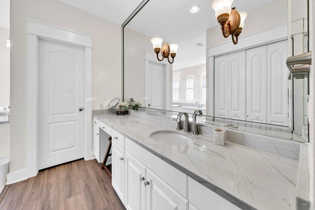 Master bath vanity sink #1 and walk-in closet!