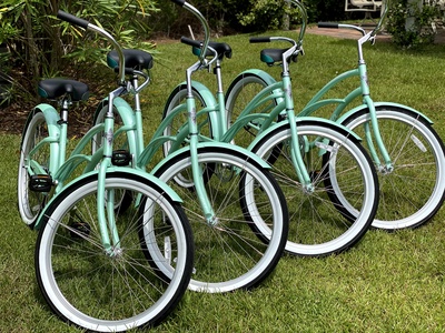 4 Beach Cruiser Bikes are INCLUDED!