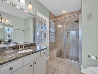 Master bathroom includes walk-in shower!