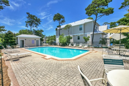 The neighborhood pool is just down the street!