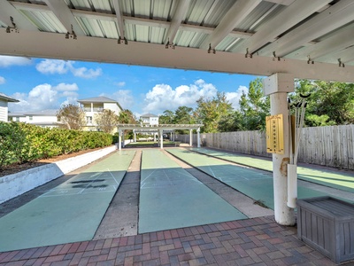 Challenge friends to shuffleboard under this charming covered pavilion, where afternoon games blend perfectly with coastal breezes.