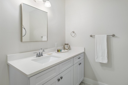 The junior master is a spacious king room, with a full-size private bathroom!