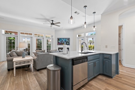 An open-plan kitchen-living-dining area your family will love!