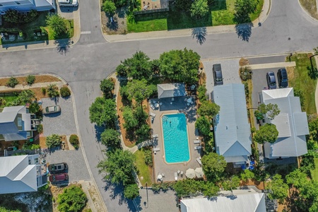 The neighborhood pool is just down the street!