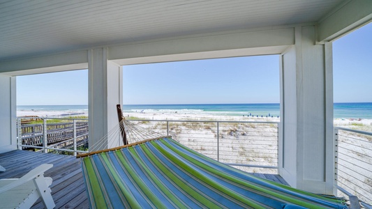 Enjoy an enclosed outdoor shower in the shade!