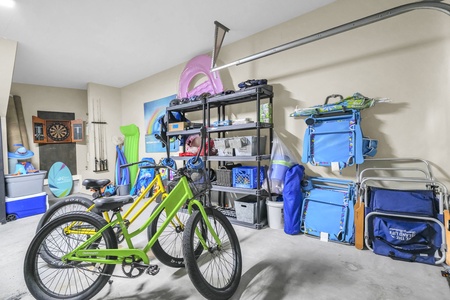 Your private garage comes stocked with beach bikes, boogie boards, beach chairs, and pool floats—everything you need for endless fun in the sun.