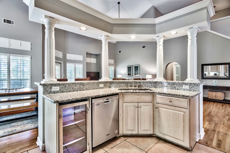 A spacious kitchen island!