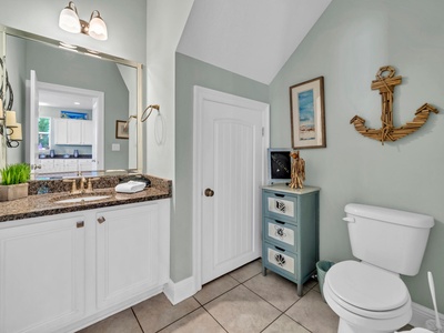 A half-bath is conveniently located on the ground floor!