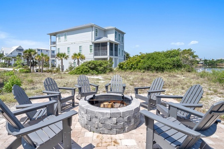 Sunsets and stargazing by the fire pit on the dune!