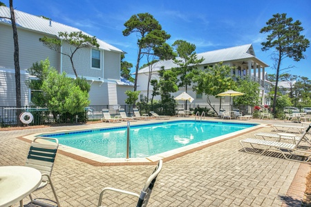 The neighborhood pool is just down the street!