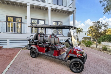 A brand new 6-Person golf cart is INCLUDED!