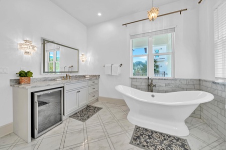 Indulge in the soaking tub!