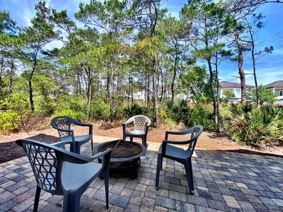 Enjoy relaxing around the fire pit with nature views!