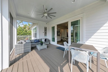 Lounge in the breeze on the shaded/screened back porch!