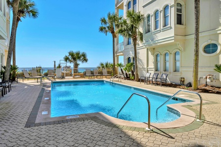 Relax at the beach-side pool!