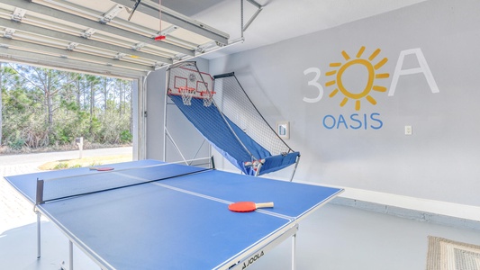 Check out the game room with ping-pong, basketball and more!