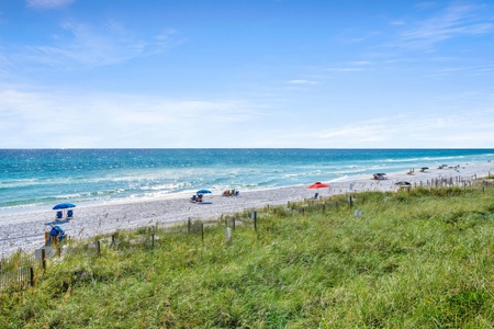 You'll love the private, gated beach at Lucy in Vizcaya!