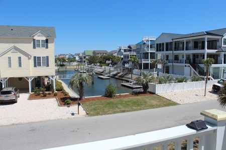 view from streetside deck