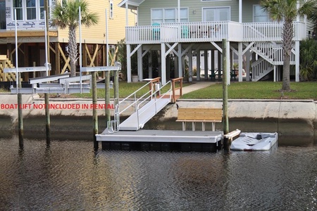 Private Dock (Boat Lift NOT Included in Rental)