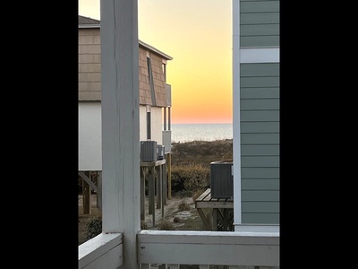 Partial View of Ocean From Deck - Sunrise