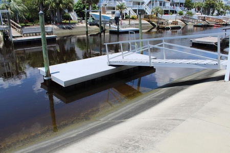 Dock With Flip Up Ladder