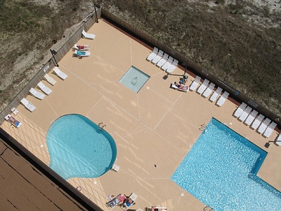 View of Pools From 1105 Deck