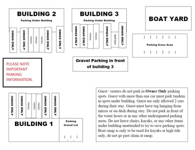 Dockside Landing Parking information.