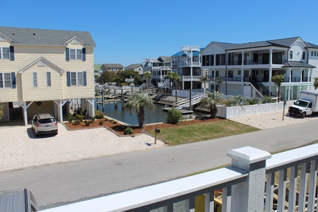 view from streetside deck