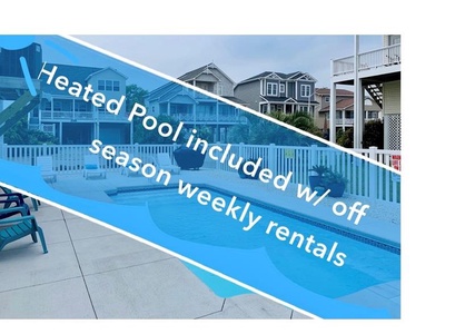 Heated Pool Included Weekly - Off Season Only