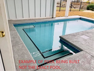 EXAMPLE OF POOL BEING BUILT - NOT THE EXACT POOL