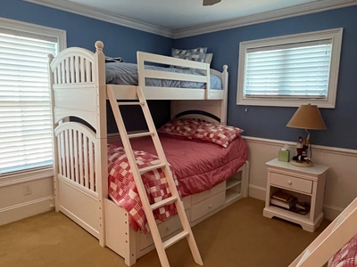 bedroom 5 - 2 pyramid bunks - double bottom and twin top