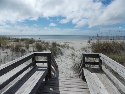 End of Walkway to Beach