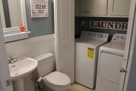 Half Bath - First Level With Wash/Dryer