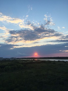 sunset view from deck