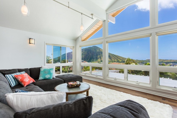 View of Koko Head from the living room.