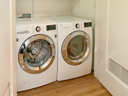 The laundry area has washer and dryer for your convenience.
