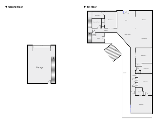 Floor Plan - Ground and 1st Floors