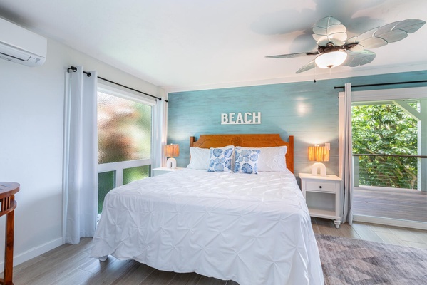 Guest Room 1 - Bright and cheerful beach-themed