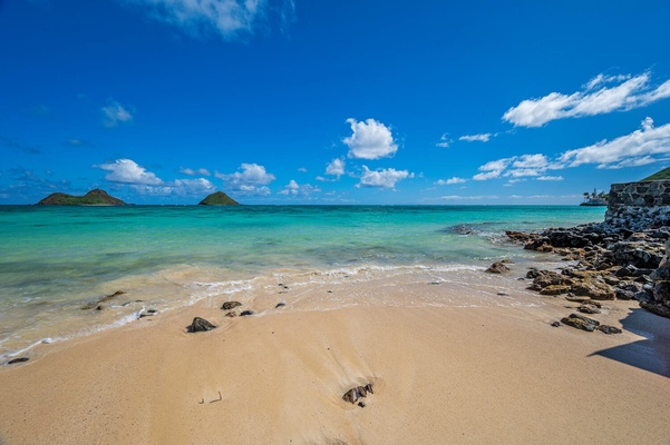 Ocean access cove at the end of the beach path