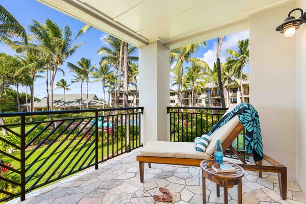 Lanai with ocean views