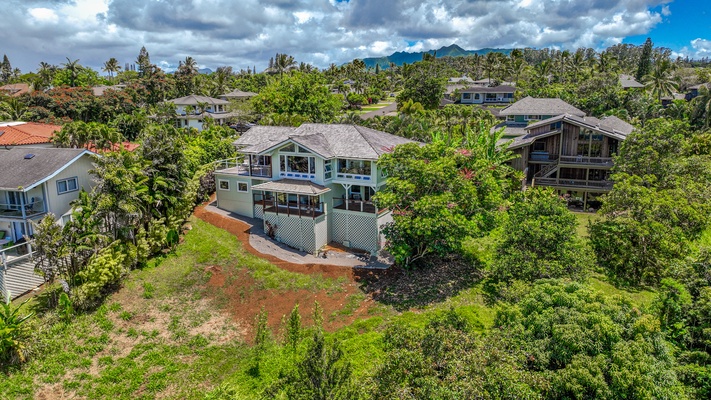 Aerial shot of the home