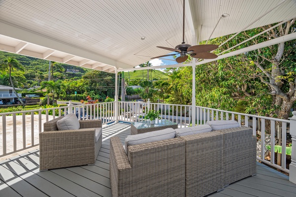 Media room covered lanai