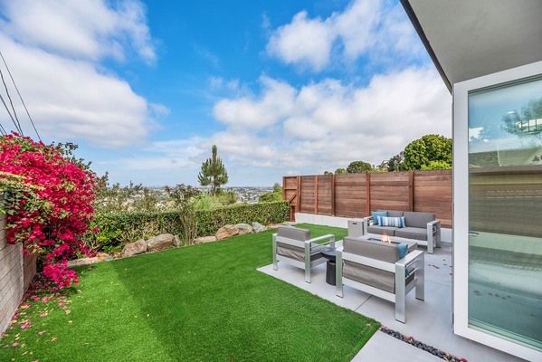 Enjoy the views in the backyard.