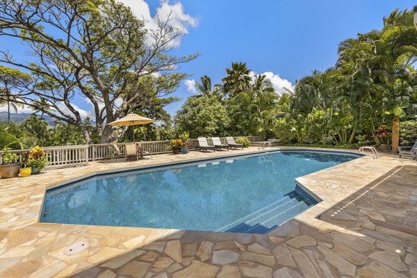 This large private pool is fun for all