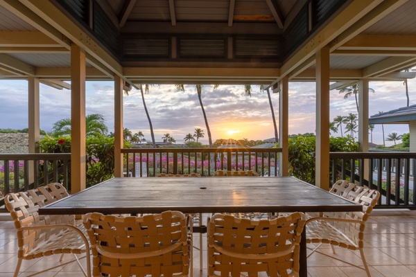 Dine al fresco and utilize the personal grill as you watch the sunset dip past the horizon