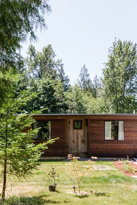 Rustic luxury tiny (second) home on the property, for privacy.