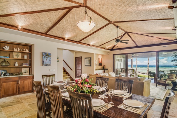 The Great Room Looking Towards Dining Room, Living Room and Main Lani w/ Ocean Views