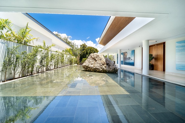 Beautifully tiled courtyard.