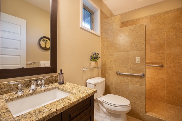 Guest bath shared with second and third bedroom